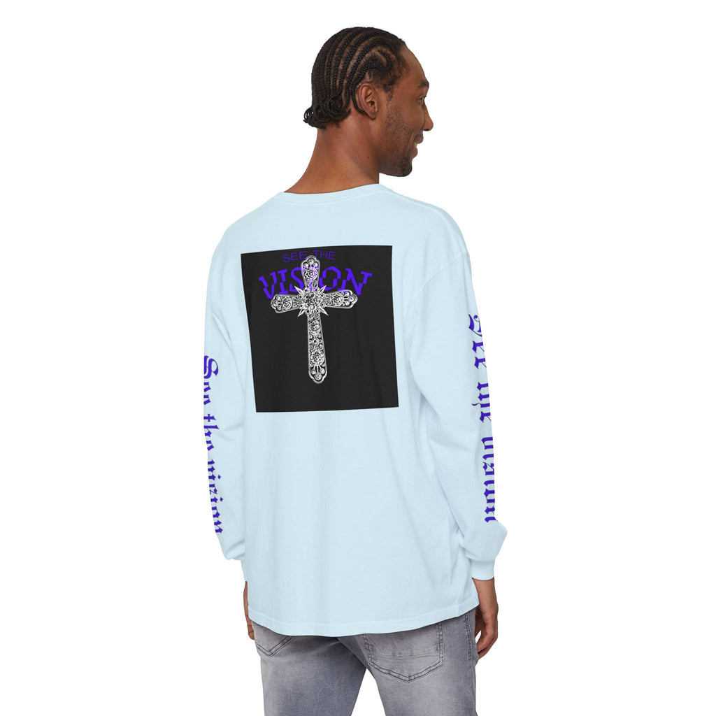See The Vision Long Sleeve Tee — Gothic Cross Graphic