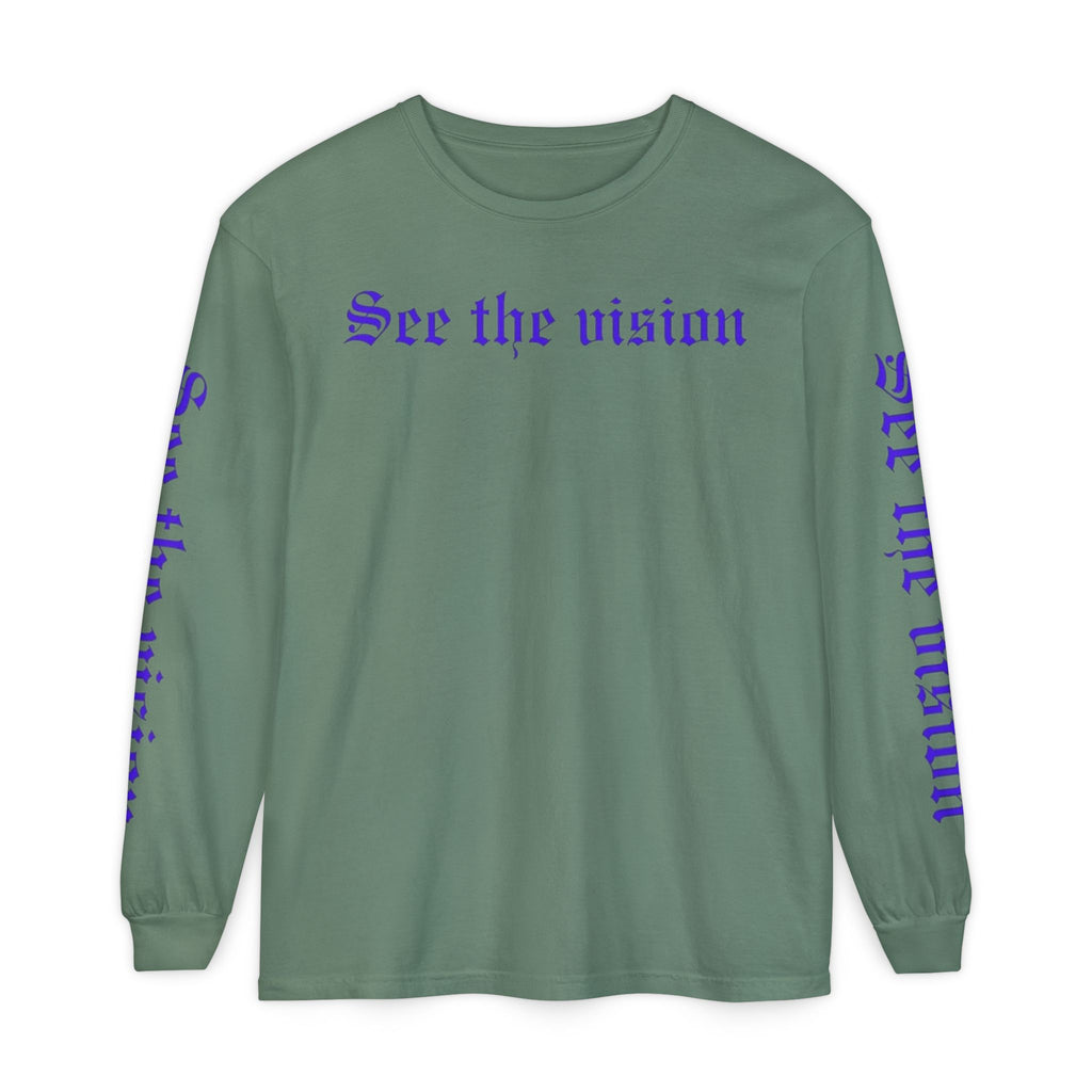 See The Vision Long Sleeve Tee — Gothic Cross Graphic