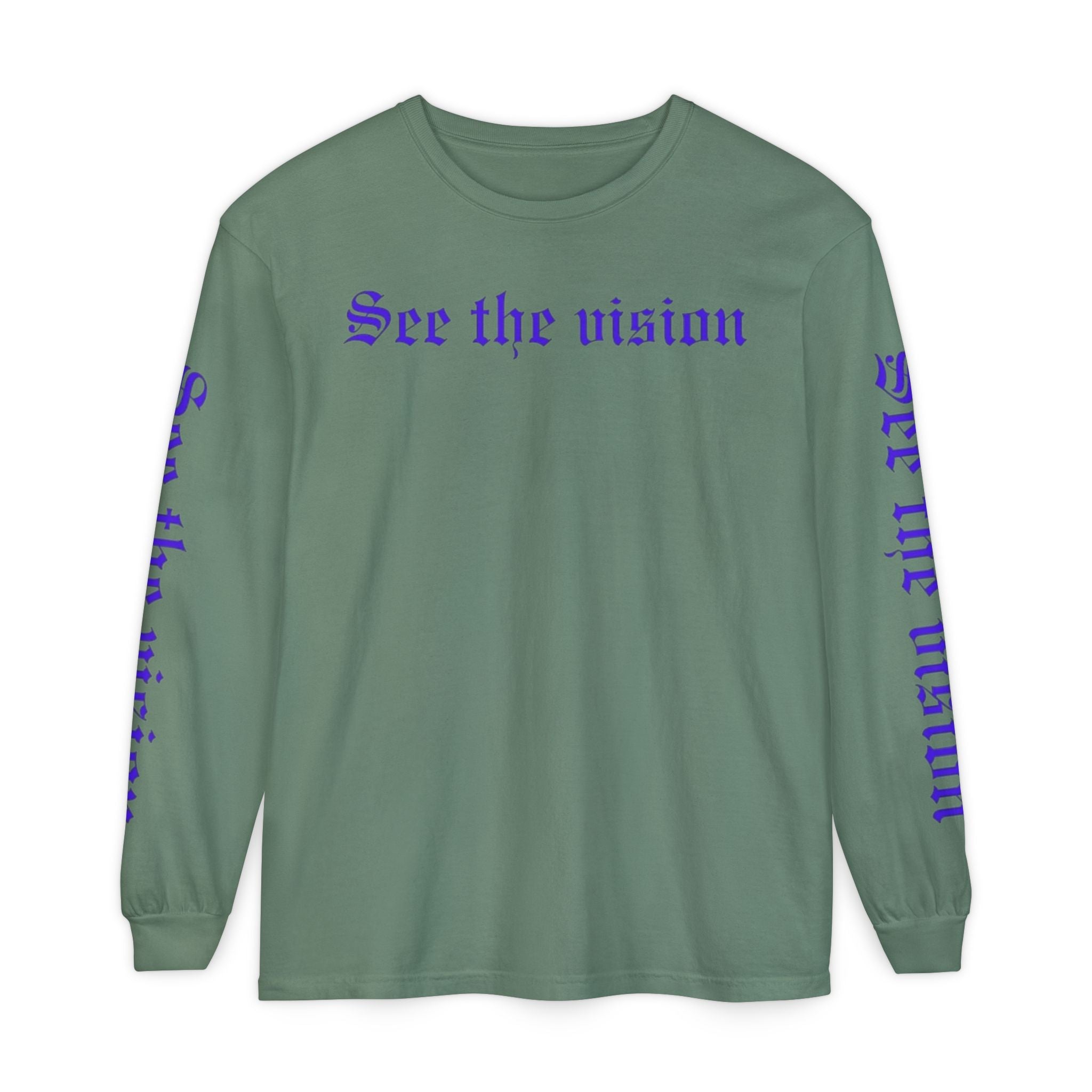 See The Vision Long Sleeve Tee — Gothic Cross Graphic