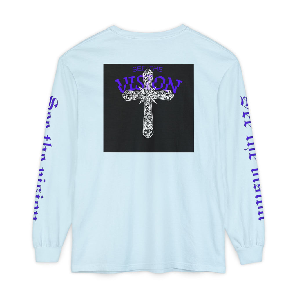 See The Vision Long Sleeve Tee — Gothic Cross Graphic