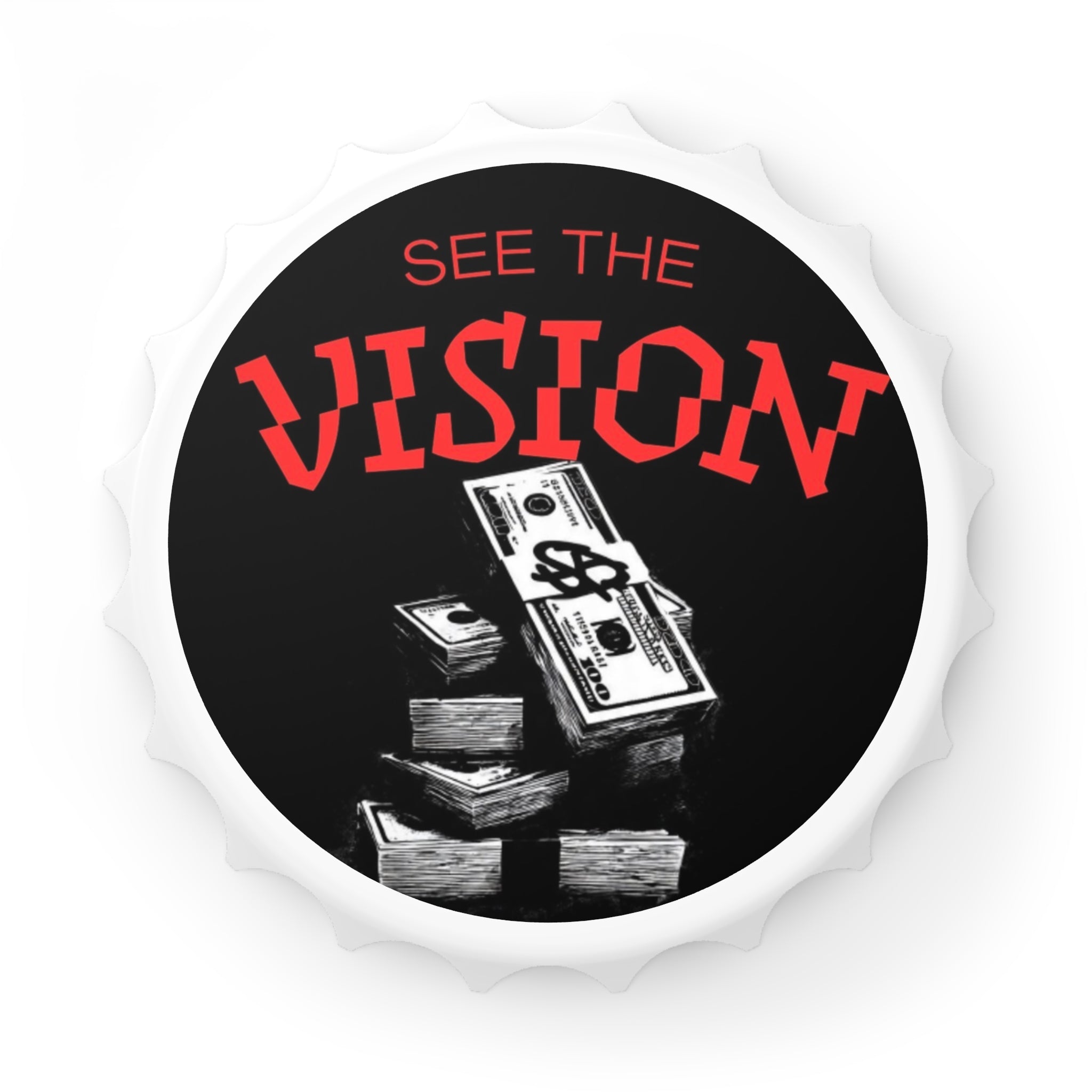 See The Vision Bottle Opener — Money Stack Bar Keychain