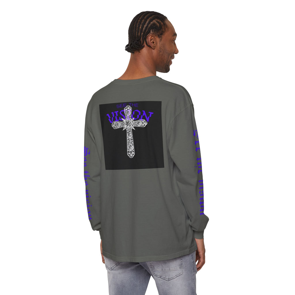 See The Vision Long Sleeve Tee — Gothic Cross Graphic