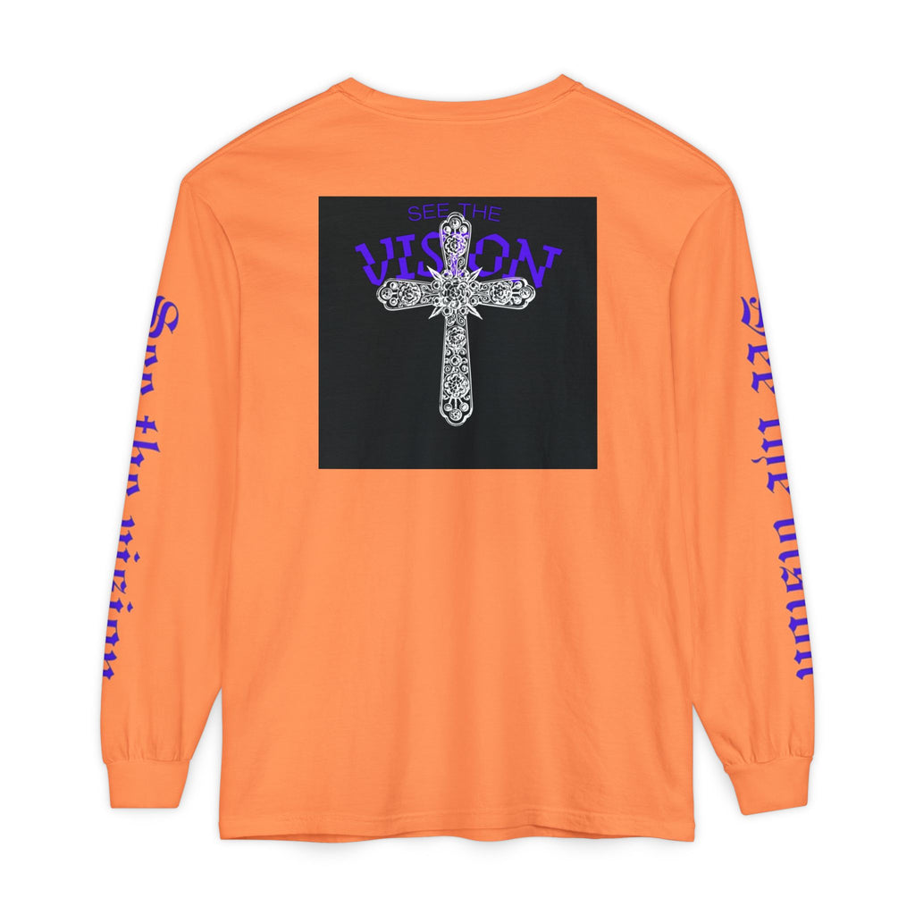See The Vision Long Sleeve Tee — Gothic Cross Graphic