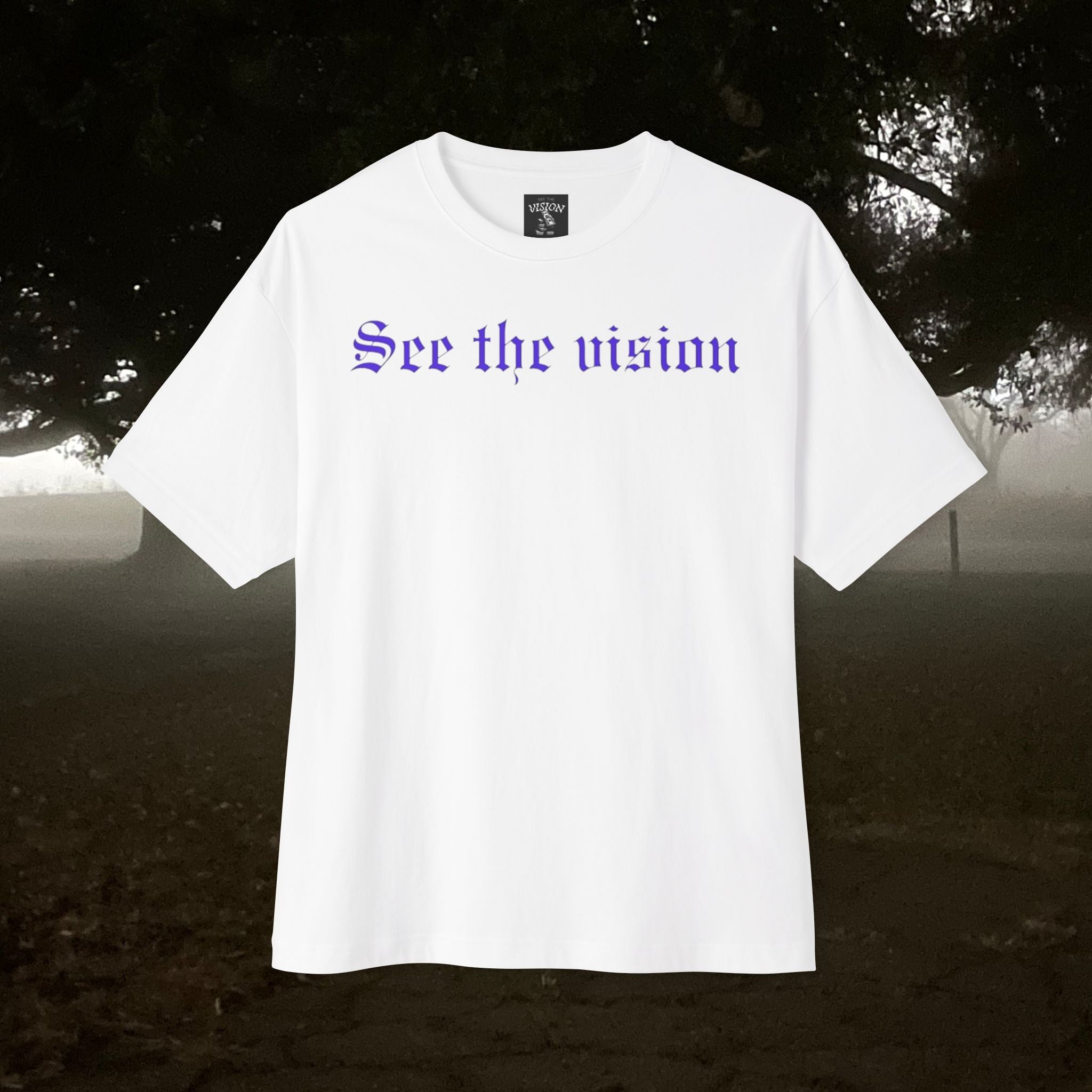 See The Vision Oversized Tee — Gothic Cross Graphic Tee