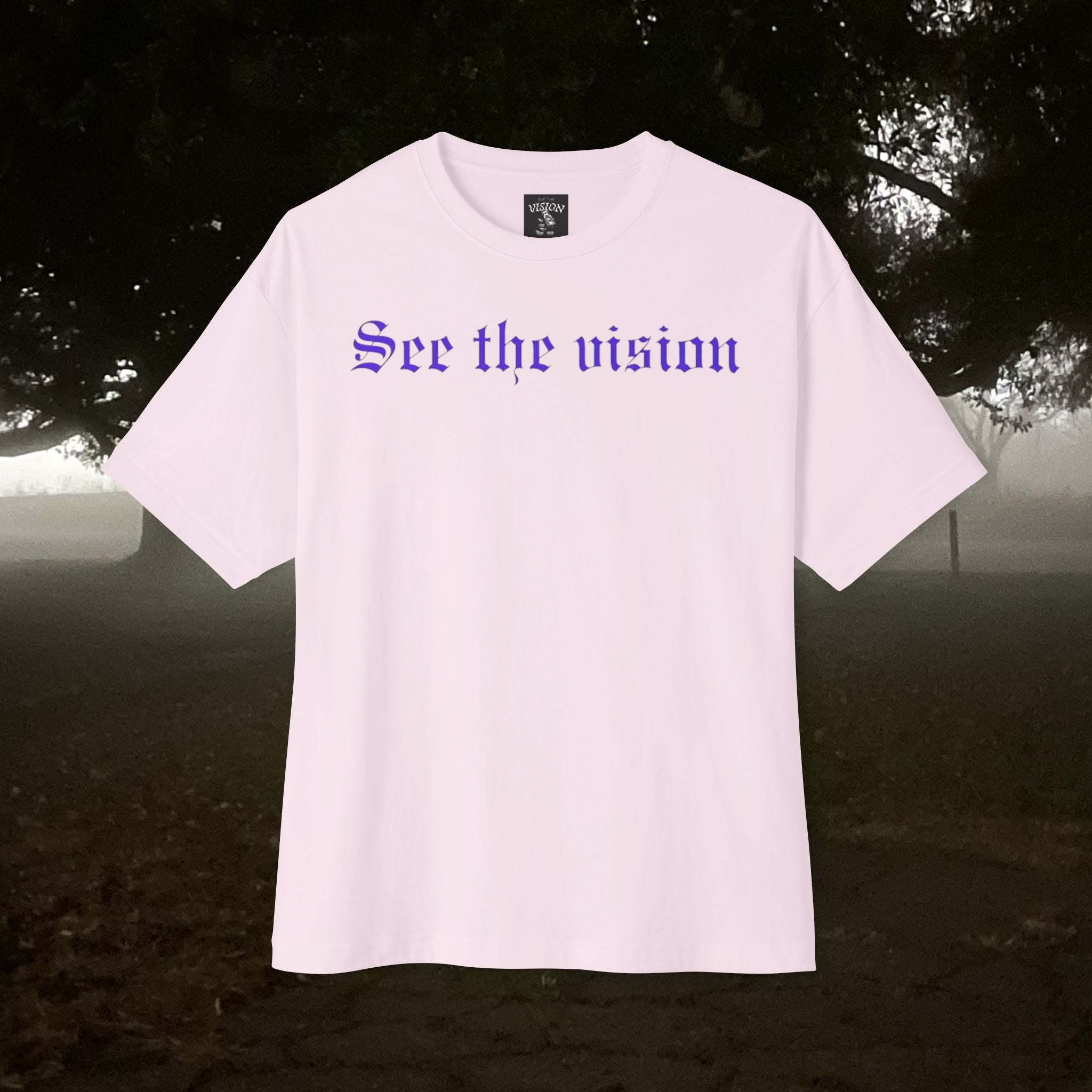 See The Vision Oversized Tee — Gothic Cross Graphic Tee