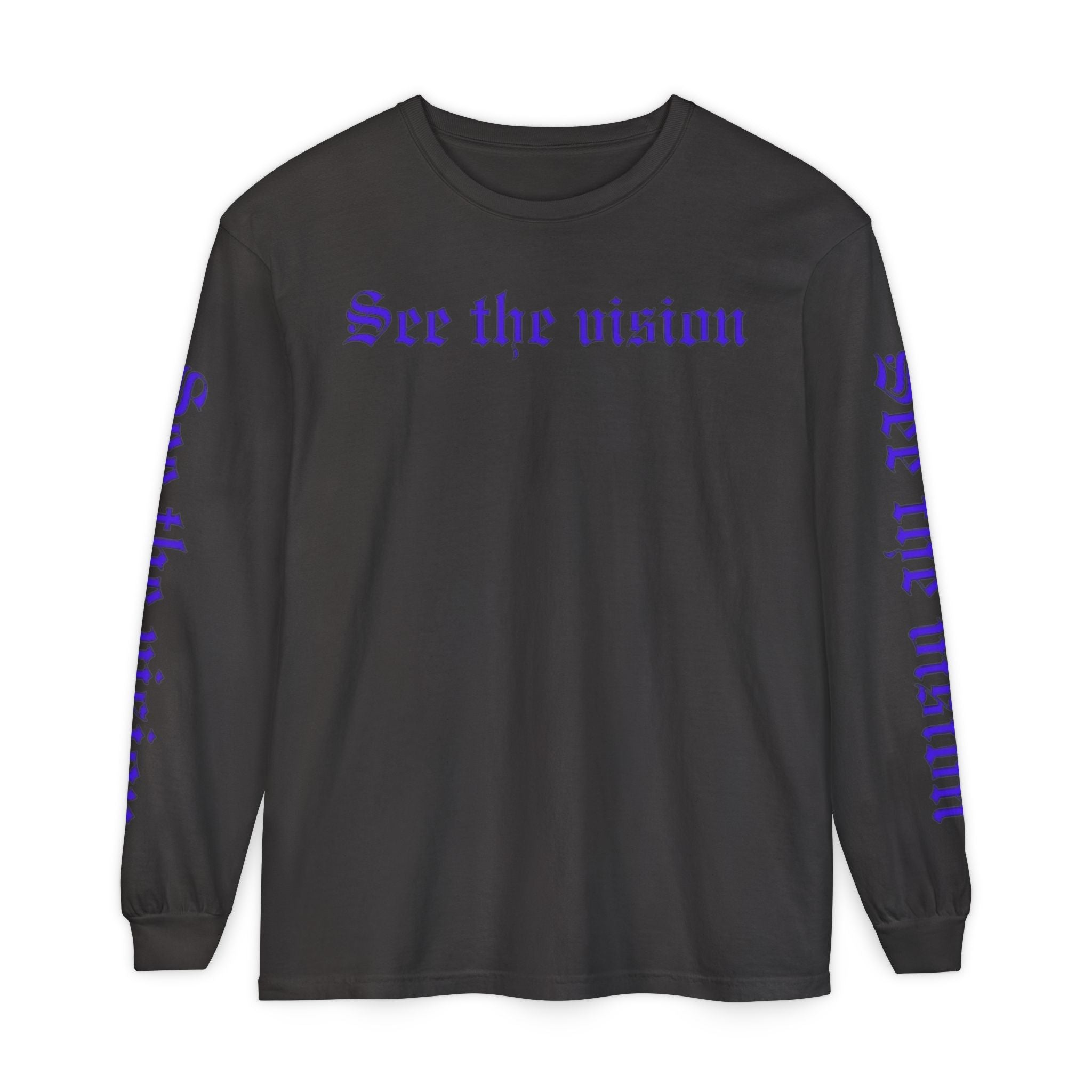 See The Vision Long Sleeve Tee — Gothic Cross Graphic