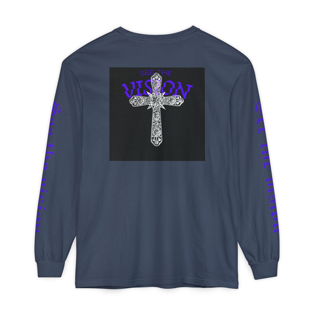 See The Vision Long Sleeve Tee — Gothic Cross Graphic