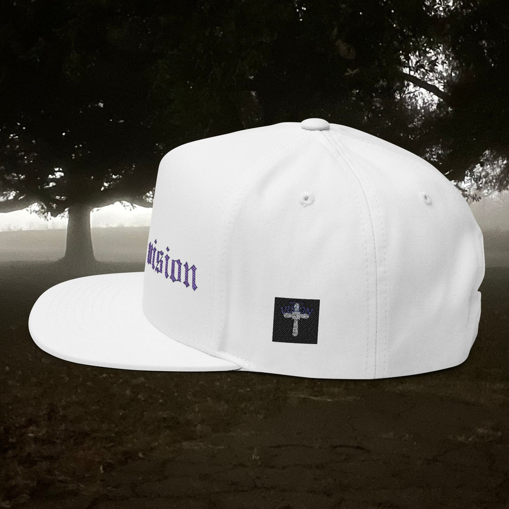 See the Vision Flat Bill Cap — Embroidered Gothic Script Snapback