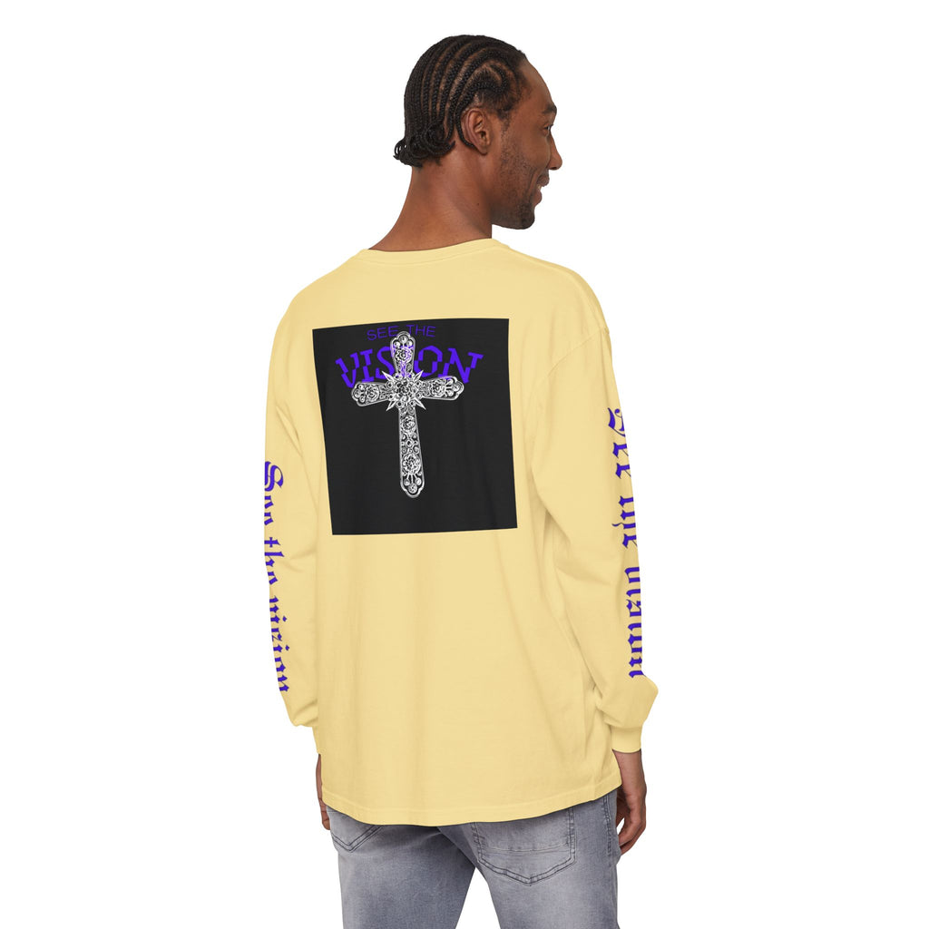 See The Vision Long Sleeve Tee — Gothic Cross Graphic