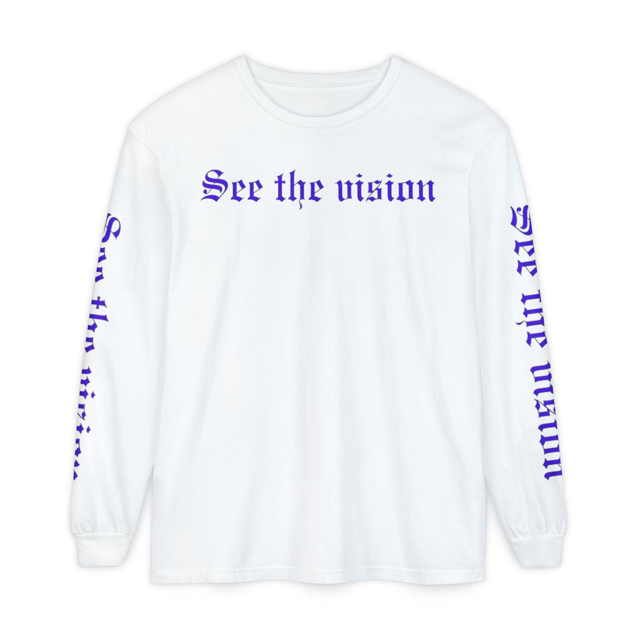 See The Vision Long Sleeve Tee — Gothic Cross Graphic
