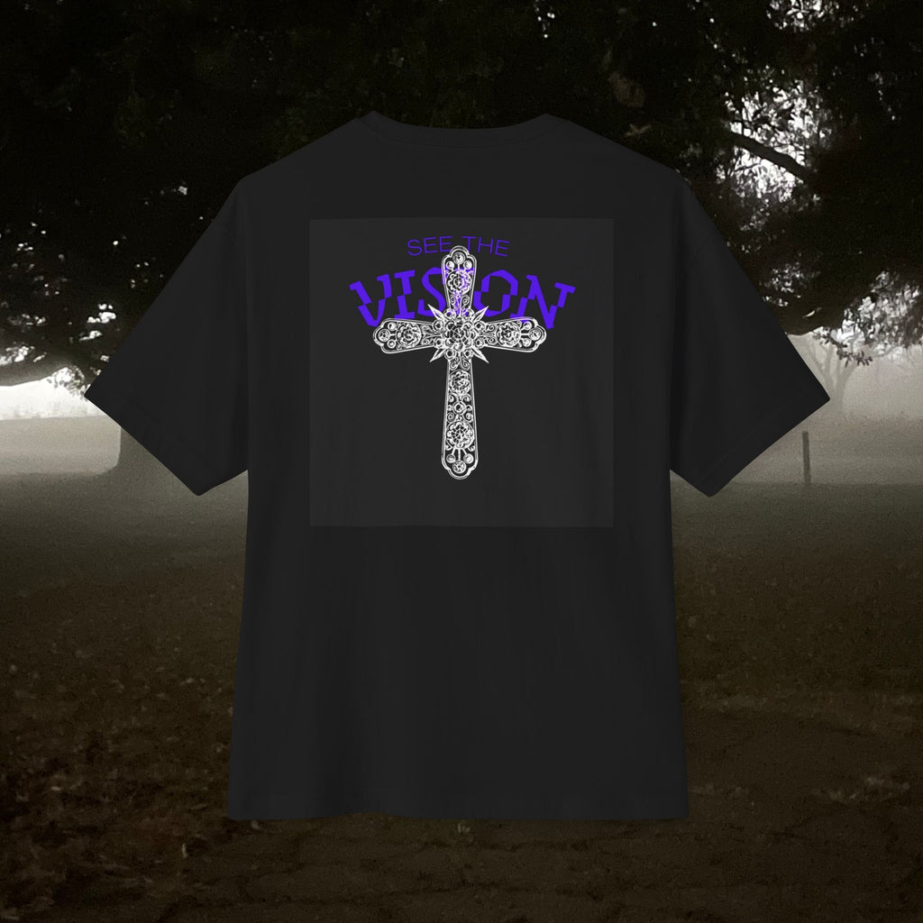 See The Vision Oversized Tee — Gothic Cross Graphic Tee