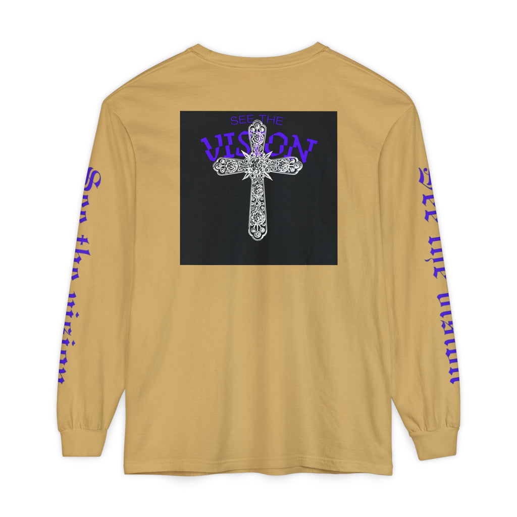 See The Vision Long Sleeve Tee — Gothic Cross Graphic
