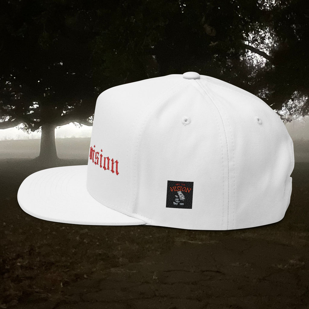 See The Vision Flat Bill Cap — Embroidered Gothic Snapback