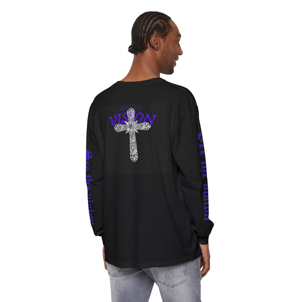 See The Vision Long Sleeve Tee — Gothic Cross Graphic