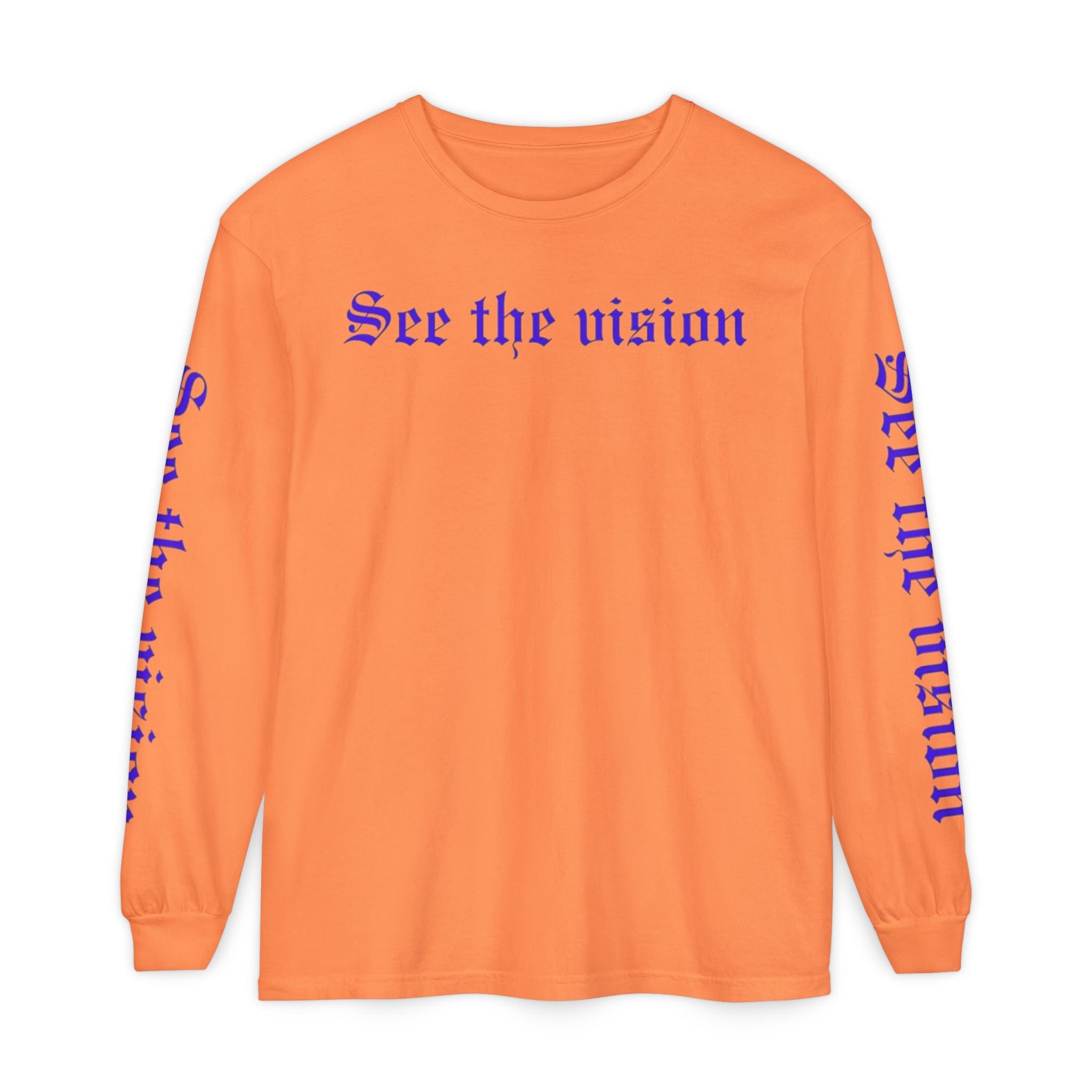 See The Vision Long Sleeve Tee — Gothic Cross Graphic