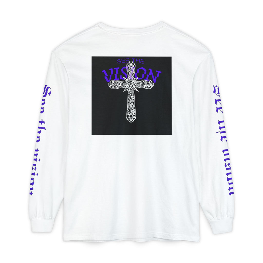 See The Vision Long Sleeve Tee — Gothic Cross Graphic