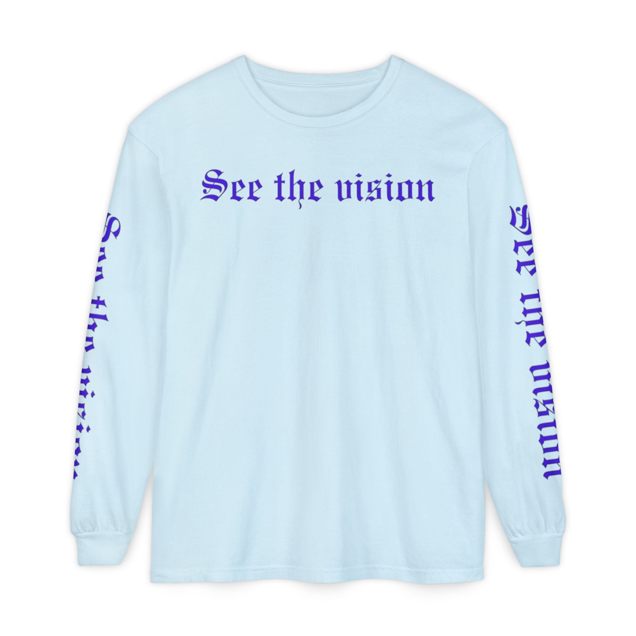 See The Vision Long Sleeve Tee — Gothic Cross Graphic