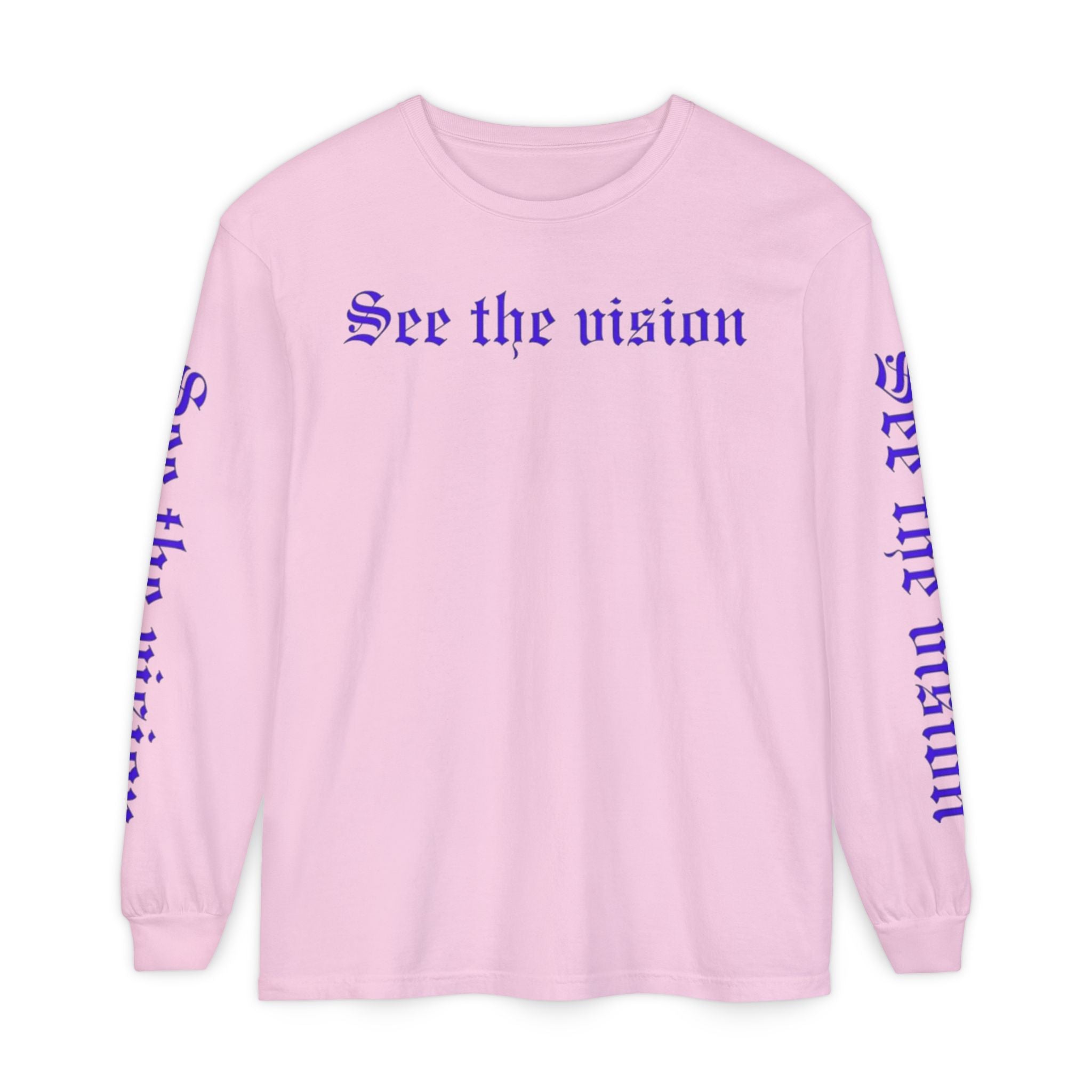 See The Vision Long Sleeve Tee — Gothic Cross Graphic