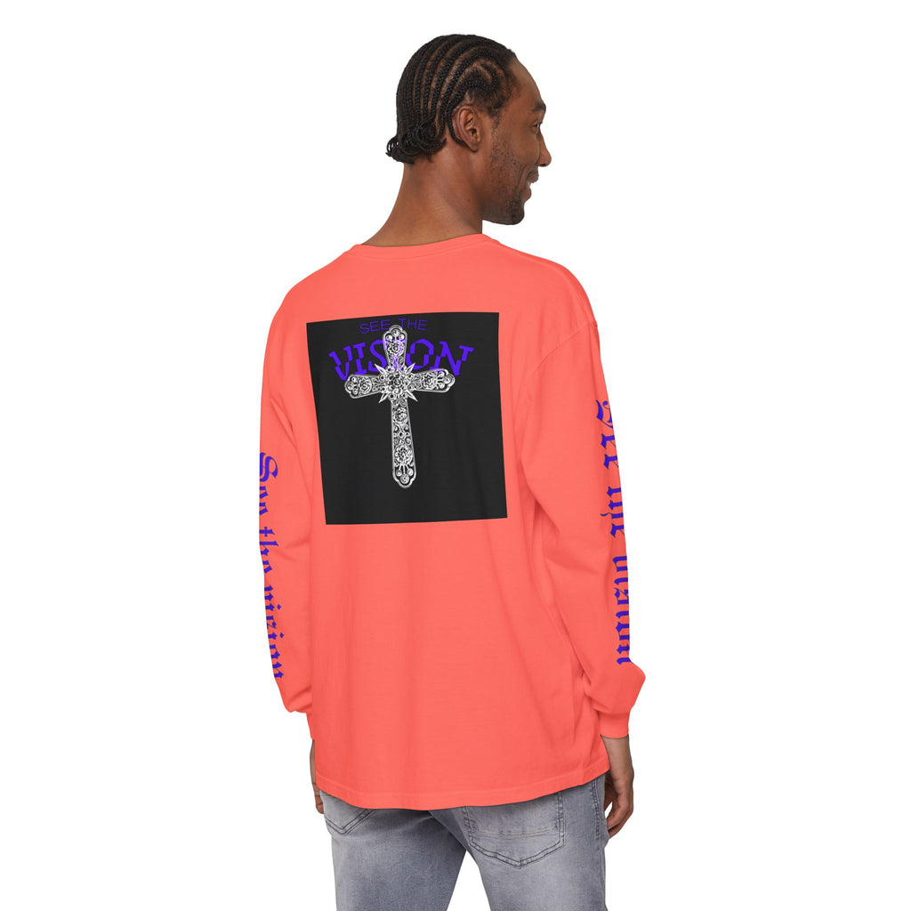See The Vision Long Sleeve Tee — Gothic Cross Graphic