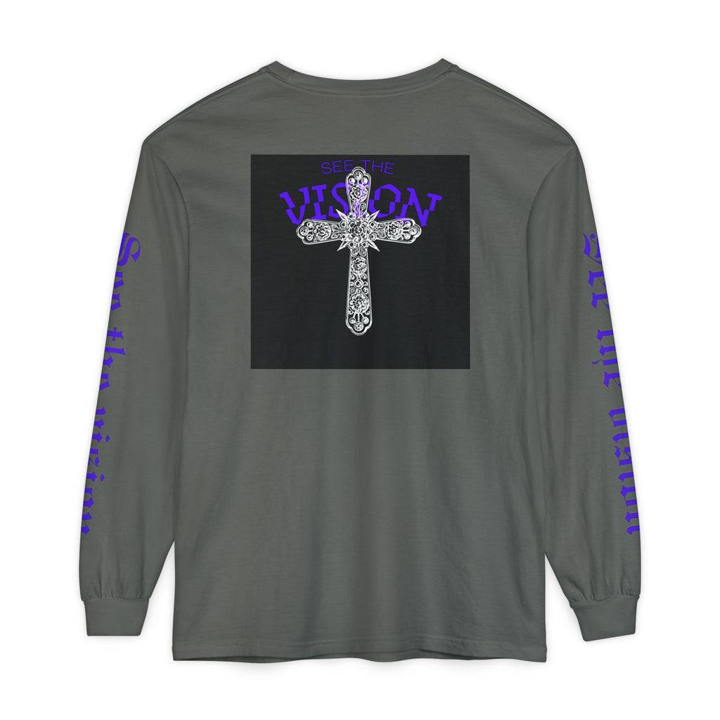 See The Vision Long Sleeve Tee — Gothic Cross Graphic
