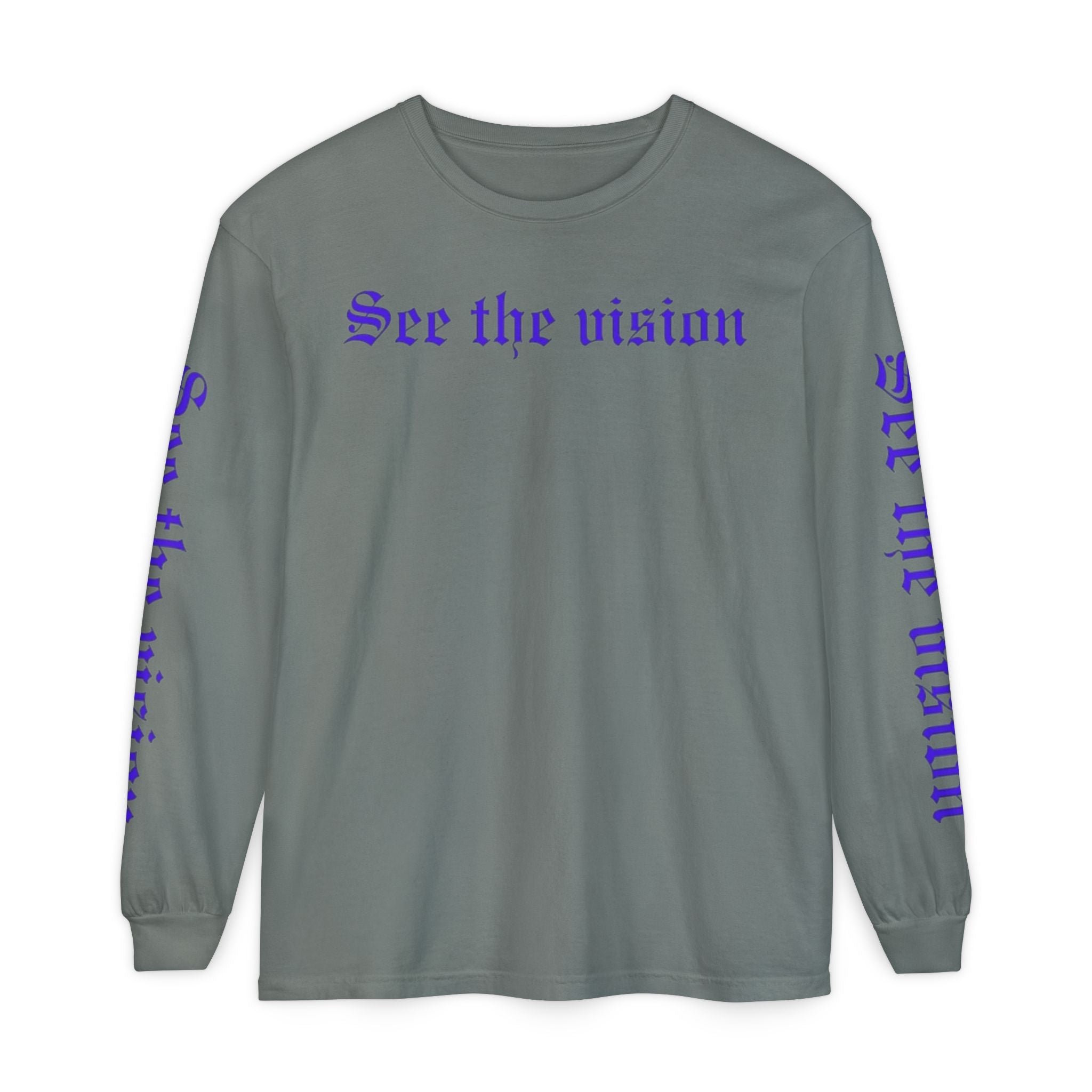 See The Vision Long Sleeve Tee — Gothic Cross Graphic