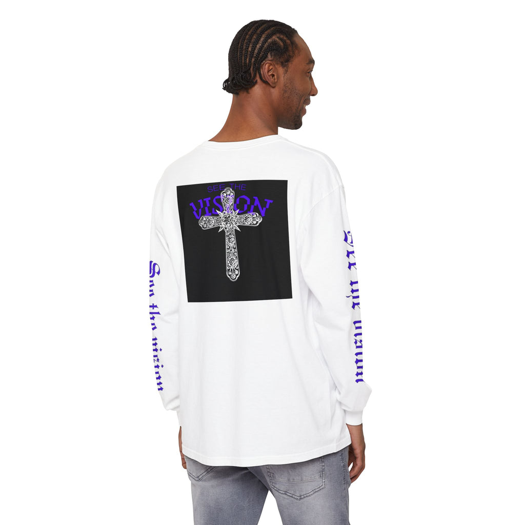 See The Vision Long Sleeve Tee — Gothic Cross Graphic