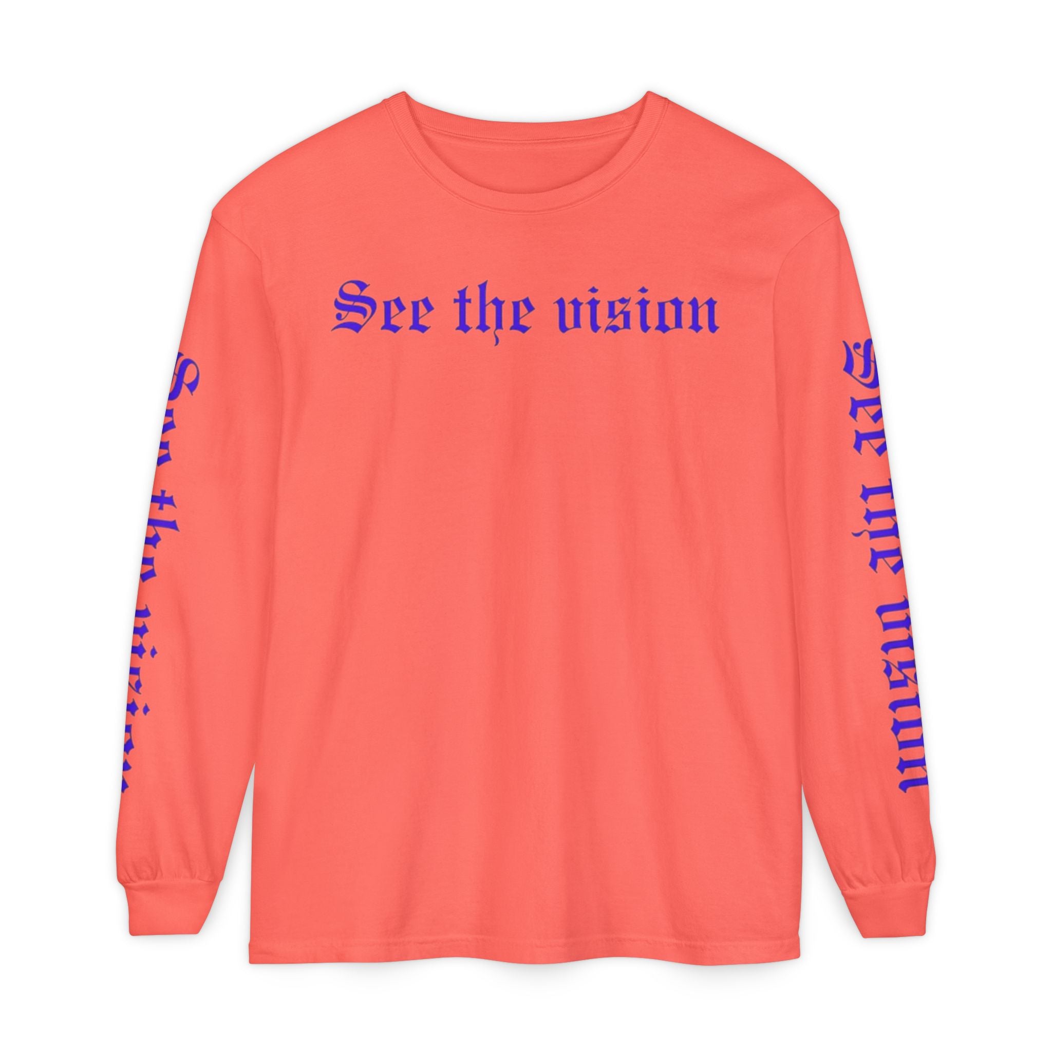 See The Vision Long Sleeve Tee — Gothic Cross Graphic