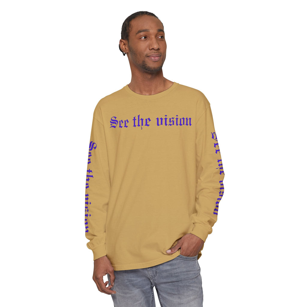 See The Vision Long Sleeve Tee — Gothic Cross Graphic