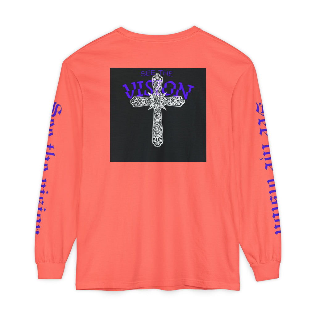 See The Vision Long Sleeve Tee — Gothic Cross Graphic