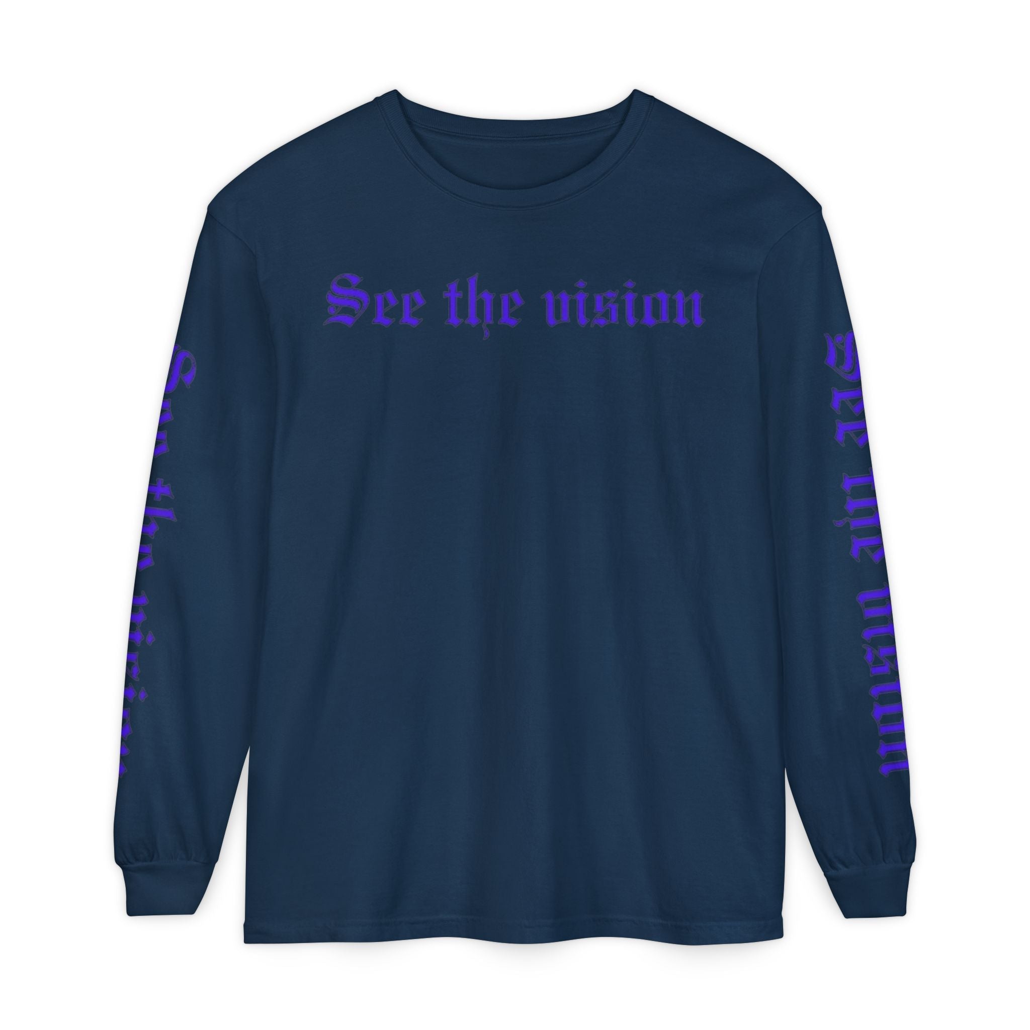 See The Vision Long Sleeve Tee — Gothic Cross Graphic