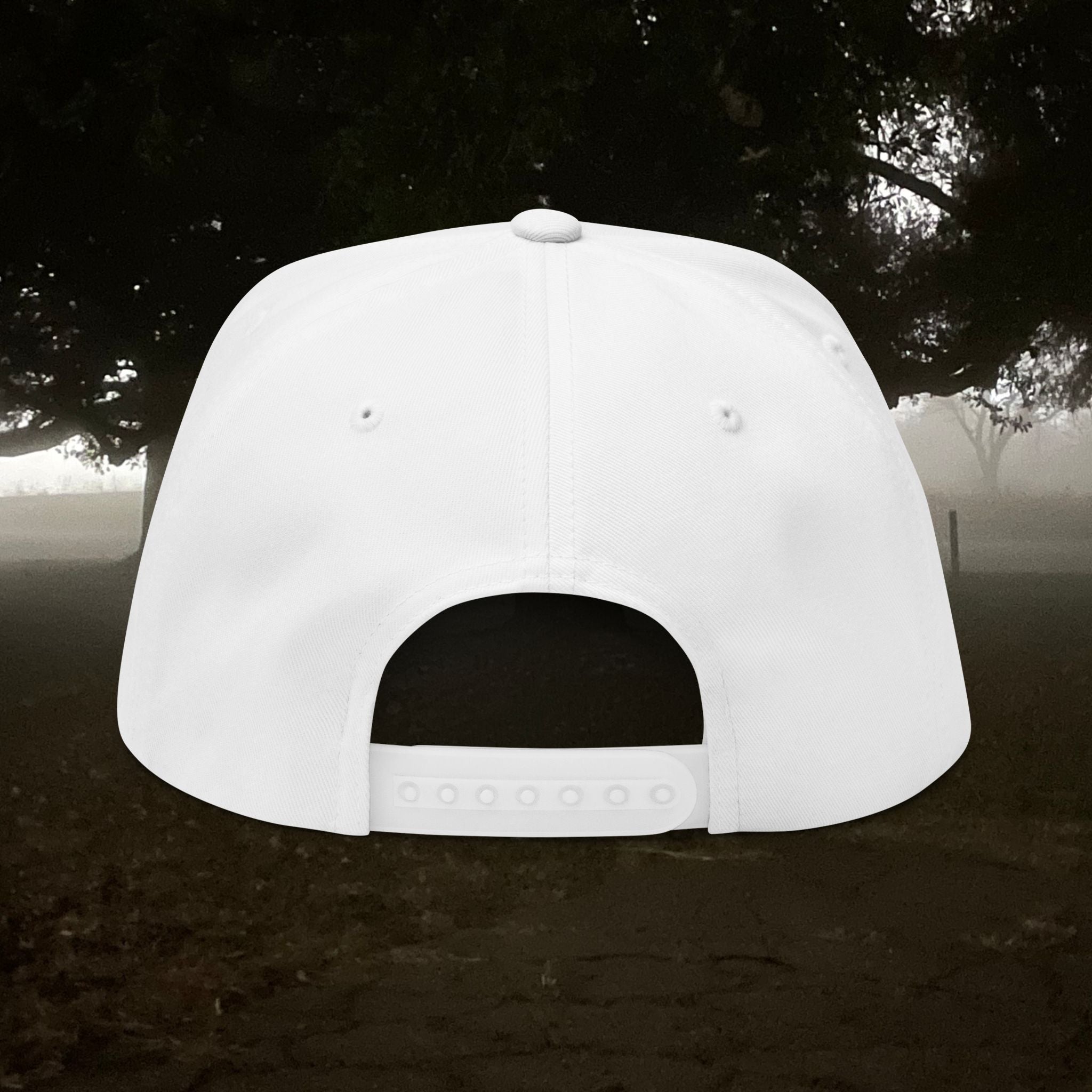 See The Vision Flat Bill Cap — Embroidered Gothic Snapback