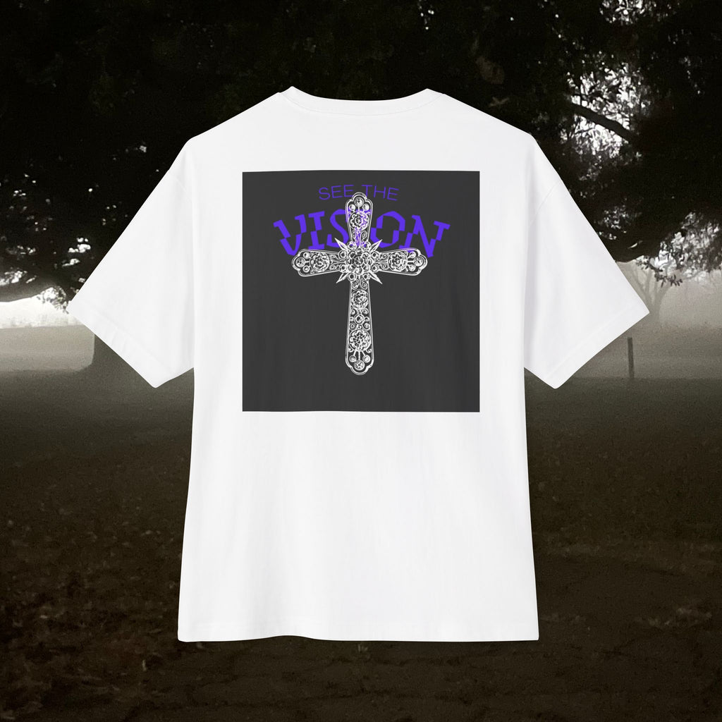 See The Vision Oversized Tee — Gothic Cross Graphic Tee