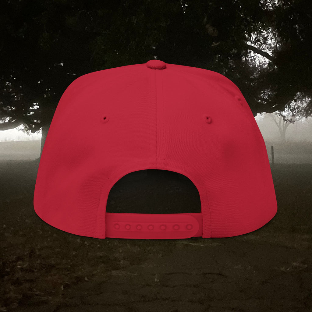 See The Vision Flat Bill Cap — Embroidered Gothic Snapback