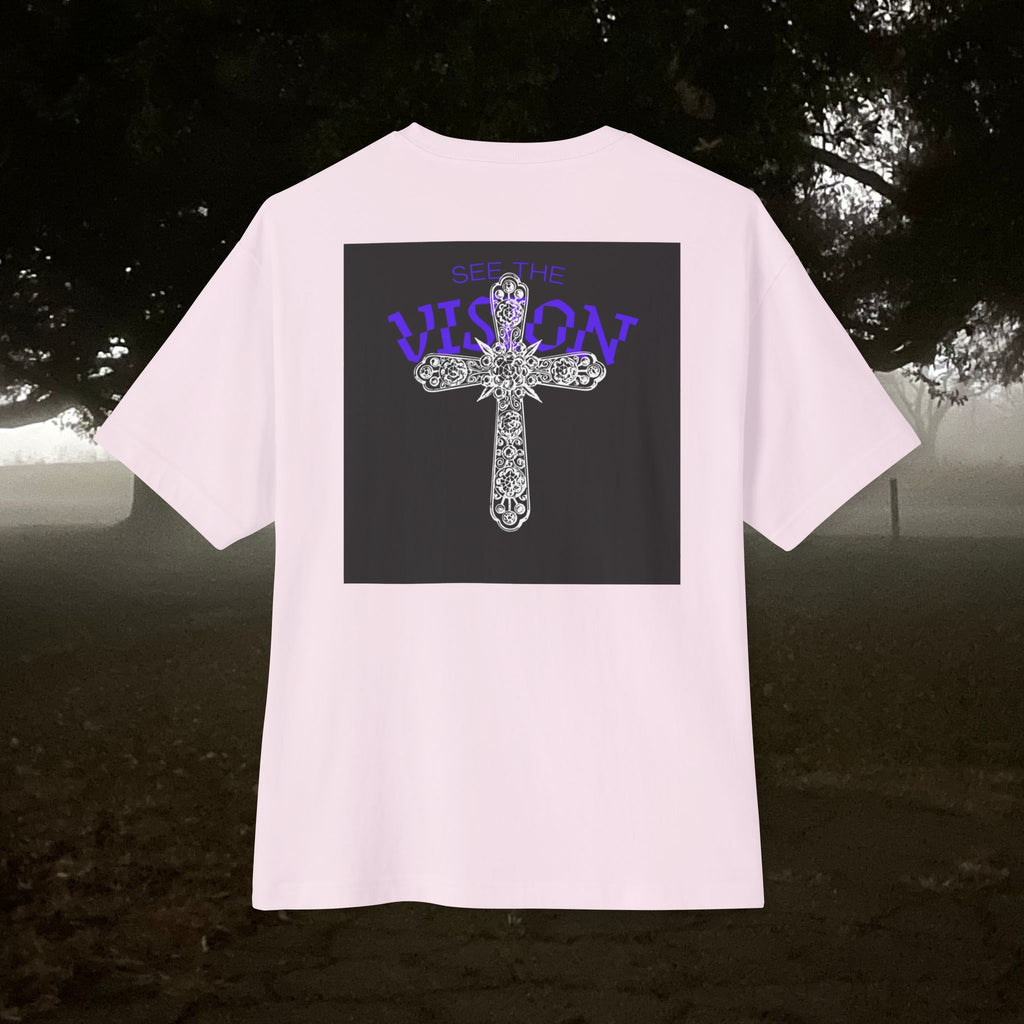See The Vision Oversized Tee — Gothic Cross Graphic Tee